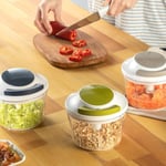 Orret Home 700 ml 3 Bıçaklı İpli Rondo – Çekmeli Doğrayıcı, Hızlı ve Pratik Sebze Doğrama, Paslanmaz Çelik Bıçaklı, Ergonomik ve Kolay Kullanım PP Plastik
