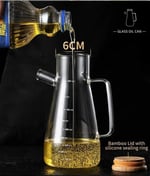 Orret Home 900 Ml 2 Adet Borosilikat Cam Yağdanlık,Termisil Isıya Dayanıklı Yağlık Ve Sirkelik,Zeytin Yağı,Limon Suyu Ve Sirke İçin Yağ Şişesi (2 Adet)