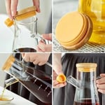 Orret Home 900 Ml 2 Adet Borosilikat Cam Yağdanlık,Termisil Isıya Dayanıklı Yağlık Ve Sirkelik,Zeytin Yağı,Limon Suyu Ve Sirke İçin Yağ Şişesi (2 Adet)