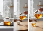 Orret Home Bambu Kapaklı Kendinden Süzgeçli Borosilikat Cam Demlik – 1000 ml Isıya Dayanıklı Termisil Cam Çay, Kahve ve Bitki Çayı Demliği, Cam Çaydanlık