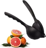 Orret Home Döküm Limon Sıkacağı Limon Presi Büyük Boy 24cm, Siyah Metal Limon Sıkacağı, Döküm Naranciye Sıkacağı