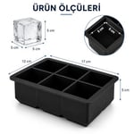 Orret Home Kare Buz Kalıbı | Çok Amaçlı Buz Küpü Kalıbı | | Kare Buz Küpü Kasesi 6 Bölmeli | Kolay Serbest Bırakma Kahve Ev Yapımı Dondurucu için Buz Kalıpları (1 Adet)