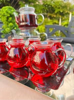 Orret Home Keyfi Ala 6'lı Borosilikat Cam Çay Bardağı Seti, 200ml Termisil Kupa, Şık ve Dayanıklı, Çay Vakti için İdeal (6 Adet)