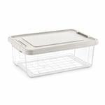 Orret Home Kilitli Saklama Kabı Şeffaf Organizer PP Plastik Gıda Saklama Kabı Kapaklı Buzdolabı Düzenleyici İstiflenebilir Çok Amaçlı Saklama Kutusu (12 Litre)
