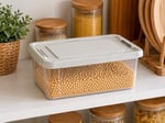 Orret Home Kilitli Saklama Kabı Şeffaf Organizer PP Plastik Gıda Saklama Kabı Kapaklı Buzdolabı Düzenleyici İstiflenebilir Çok Amaçlı Saklama Kutusu (12 Litre)