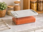 Orret Home Kilitli Saklama Kabı Şeffaf Organizer PP Plastik Gıda Saklama Kabı Kapaklı Buzdolabı Düzenleyici İstiflenebilir Çok Amaçlı Saklama Kutusu (12 Litre)