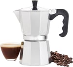 Orret Home Moka Express Espresso Cezvesi – Ocak Üstü Espresso Pişirici, Alüminyum Gövde, Klasik İtalyan Tarzı Kahve Demleme Cezvesi-Expresso Demleyici Cezve (3 Cup)