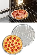 Orret Home Paslanmaz Çelik Pizza Tepsisi,Delikli Lahmacun Ve Pizza Tavası,Fırın Tepisisi (32 Cm) - Bedenler: 28 Cm, 32 Cm, 36 Cm
