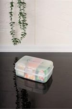 Orret Home Şeffaf Kapaklı Kilitli 6 Bölmeli Çay Kutusu, Paket Çay Saklama Kutusu, Çay Organizer Kutusu, Mutfak Çay Düzenleyici, Bölmeli Çay Saklama Kabı