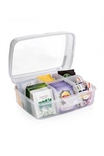 Orret Home Şeffaf Kapaklı Kilitli 6 Bölmeli Çay Kutusu, Paket Çay Saklama Kutusu, Çay Organizer Kutusu, Mutfak Çay Düzenleyici, Bölmeli Çay Saklama Kabı
