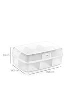Orret Home Şeffaf Kapaklı Kilitli 6 Bölmeli Çay Kutusu, Paket Çay Saklama Kutusu, Çay Organizer Kutusu, Mutfak Çay Düzenleyici, Bölmeli Çay Saklama Kabı