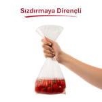 Orta Boy Buzdolabı Poşeti Dev Ekonomi 80’li, Yeni Ekonomik Buzdolabı Poşeti Orta Boy 24x35 cm, BPA İçermez, Sızdırmaz Saklama Torbası, Meyve, Sebze, Yemek, Et, Tavuk, Gıda Saklama Torbası