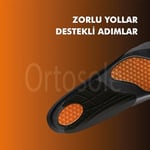 OS202 | Ark Ve Jel Destekli, Zorlu Arazi Ve Tırmanışlar Için Topuk Destekli Ortopedik Iç Tabanlık (36-40)