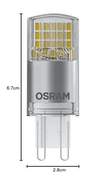 Osram 4058075812093 Led Star Ampul, Pin Cl 40, 3.8W, 2700 Kelvin, Sarı Işık G9 Duy, Sarı, 5.8 x 2 x 2 Cm - Seçenekler: 1 Stück (1er Pack), 5.8 x 2 x 2 cm, 2700, 4000
