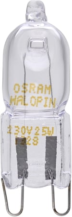 Osram Halopin fırın lambası (230 V, 25 W, G9 halojen, kalem şeklinde, Bosch, Neff, Siemens, Delonghi, Okyanus, Fagor, fırınlar ve mikrodalga fırınlar için, yüksek sıcaklıklar için uygundur)