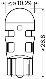 Osram W5W T10 LED Park Ampulü 12V 2825DWP (2’li Paket)