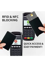 Otomatik Mekanizmalı Alüminyum Kredi Kartlık RFID Koruma Siyah