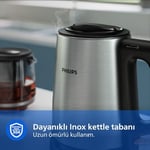 Otomatik Sıcak Tutma, 0.9L Cam Demlik, 1900W Güç, Paslanmaz Çelik Demlik, 1.8L Geniş Kapasiteli Dayanıklı Inox Taban (HD7350/00)