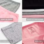 ÖTS Premium 5’li Kız Çocuk Boxer - Hediye Kutulu, Pamuklu Kumaş, Ultra Yumuşak, Esnek Kalıp, Etiketsiz Tasarım,Kaliteli İnce Bel Lastik Tayt
