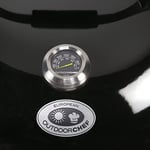 Outdoorchef 400 °C'ye kadar mangal termometresi, klasik kapak termometresi, ekstra büyük kadranlı