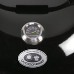 Outdoorchef 400 °C'ye kadar mangal termometresi, klasik kapak termometresi, ekstra büyük kadranlı