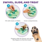 Outward Hound Nina Ottosson Yavru Köpek Hide n' Slide - Köpekler için Etkileşimli Ödül Düşünme Oyuncağı - Yeşil - Seçenekler: Seviye 2 (Orta Seviye), Ekstra parçalar