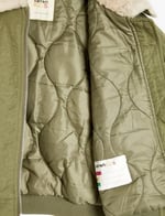 Oversize Bomber Ceket Peluş Yakalı Cep Detaylı