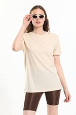 Oversize Fit Pamuklu Kısa Kollu Basic Uniseks Kadın Erkek Tişört