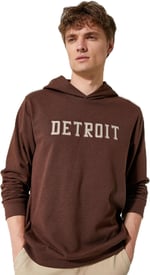 Oversize Hoodie Kolej İşlemeli Uzun Kollu