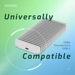 OWC Express 1M2 Taşınabilir NVMe Thunderbolt (USB-C) SSD USB4 Alüminyum Isı Emici Muhafazalı Ultra Hızlı Harici SSD Sürücü (Yalnızca Muhafaza)