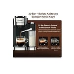 Ox-Pro2 Espresso Kahve Makinesi 20 Bar Kapsül & Öğütülmüş Kahve, Süt Köpürtücü Latte Cappuccino