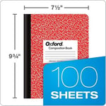 Oxford Kompozisyon not defteri, 6'lı paket, geniş çizgili kağıt, 24,9 x 18,8 cm, 100 yaprak, çeşitli mermer cilt, her biri 2 adet: mavi, yeşil, kırmızı (63762)