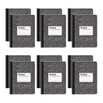 Oxford Kompozisyon not defteri, kolej çizgili kağıt, 24 x 19 cm, siyah mermer kapak, 100 yaprak, paket başına 12 adet (63796)