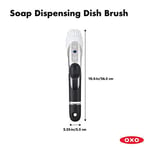 OXO Good Grips 26 x 7,6 x 7,6 cm deterjan dağıtıcılı temizleme fırçası/yıkama fırçası