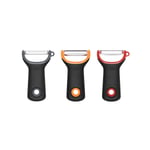 Oxo Good Grips 3 Parçalı Karışık Soyucu Seti - Seçenekler: 3 parçalı Y soyucu seti, Jülyen Soyucu, Tırtıklı soyucu