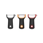 Oxo Good Grips 3 Parçalı Karışık Soyucu Seti - Seçenekler: 3 parçalı Y soyucu seti, Jülyen Soyucu, Tırtıklı soyucu