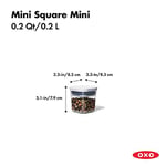 OXO Good Grips 4 parçalı mini POP konteyner seti, şeffaf