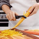 OXO Good Grips Aksesuarlı Döner Soyma Aleti/Tasarruflu Soyma Aleti, Siyah - Seçenekler: Dönen Soyucu, Büyük Y Soyucu, Tırtıklı Soyucu, Y Soyucu...