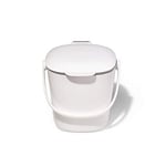 OXO Good Grips kompost kovası, beyaz, koku geçirmez çöp kutusu, mutfak için, 2,8 l