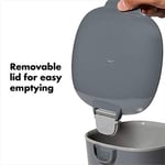 OXO - Good Grips Kompost Kovası, Gri - Mutfak için Koku Geçirmez Çöp Kutusu - 2,8 l