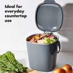 OXO - Good Grips Kompost Kovası, Gri - Mutfak için Koku Geçirmez Çöp Kutusu - 2,8 l