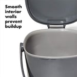 OXO - Good Grips Kompost Kovası, Gri - Mutfak için Koku Geçirmez Çöp Kutusu - 2,8 l