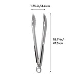 OXO Good Grips Paslanmaz Çelik Uzun Barbekü Maşası, Dahili Şişe Açacaklı 47,5 cm - Sosis, Sebze ve Daha Fazlası İçin - Seçenekler: Maşa, Izgara Fırçası, Spatula, Dijital termometre