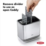 OXO - Good Grips Pratik Paslanmaz Çelik Bulaşık Yıkama Gereçleri Tutucusu - 9,7 x 14,5 x 14 cm