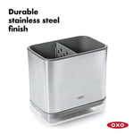 OXO - Good Grips Pratik Paslanmaz Çelik Bulaşık Yıkama Gereçleri Tutucusu - 9,7 x 14,5 x 14 cm