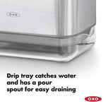OXO - Good Grips Pratik Paslanmaz Çelik Bulaşık Yıkama Gereçleri Tutucusu - 9,7 x 14,5 x 14 cm