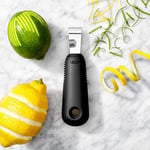 OXO - Good Grips Soyma Bıçaklı Limon Rendesi ve Limon Kabuğu Soyma Aleti, Siyah