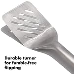 OXO Good Grips Spatula ve Maşa Seti - Bulaşık Makinesinde Yıkanabilir Barbekü Maşası Seti Paslanmaz Çelik Et Spatulalı - 41 cm ve 47,5 cm