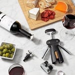 OXO - Good Grips SteeL Kanatlı Tirbuşon, Çıkarılabilir Kapsül Kesici, Plastik, Siyah
