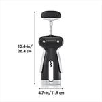 OXO - Good Grips SteeL Kanatlı Tirbuşon, Çıkarılabilir Kapsül Kesici, Plastik, Siyah